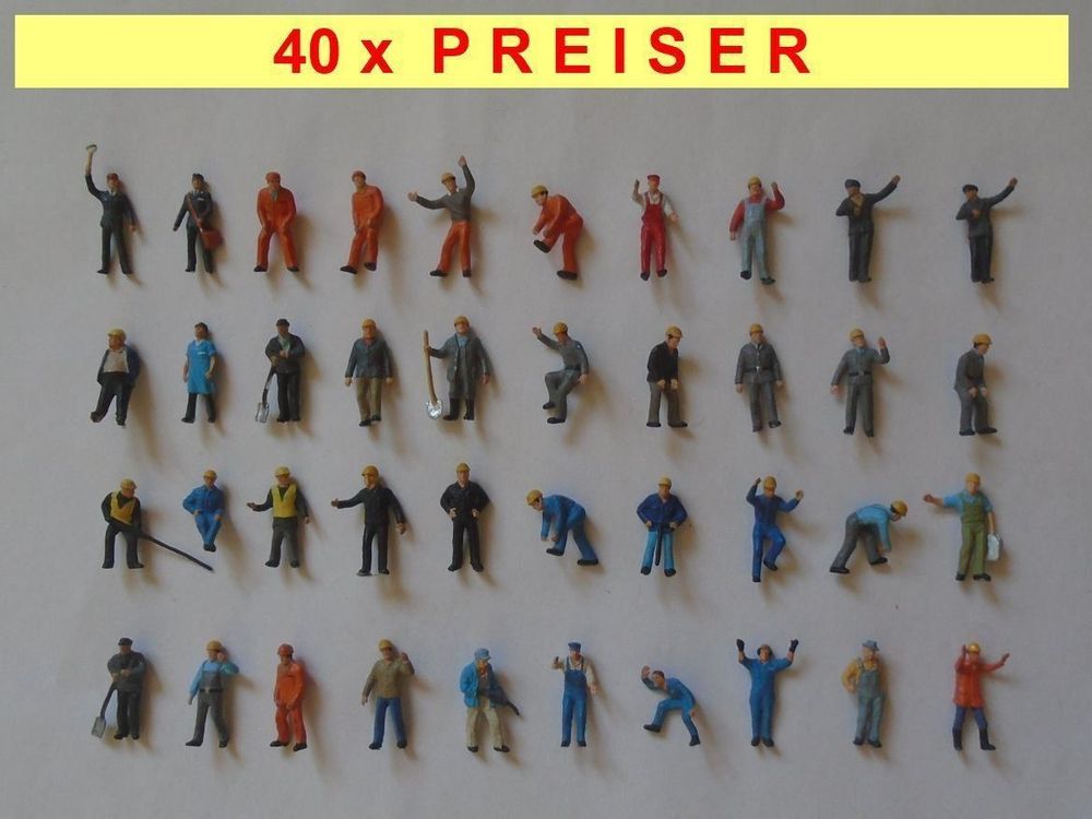 Preiser Figuren H0 HO 10105 – Industriearbeiter Für Modellbahn & Diorama