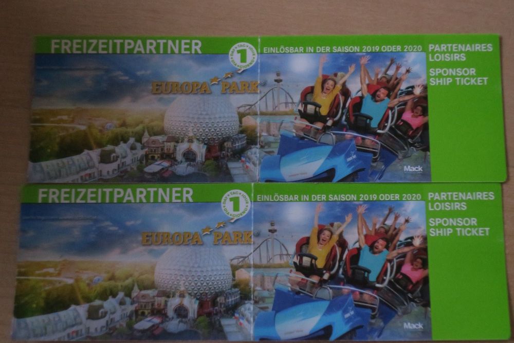 2 Europapark Tickets Kaufen auf Ricardo