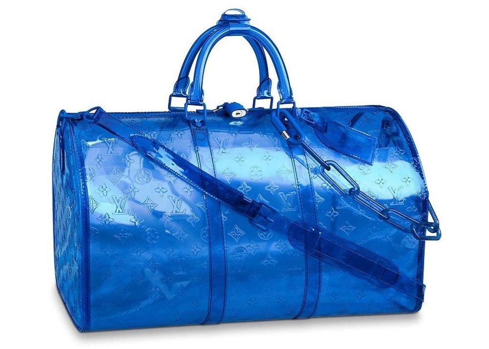 Louis Vuitton Blue Epi Leather Keepall 55 at Jill's Consignment