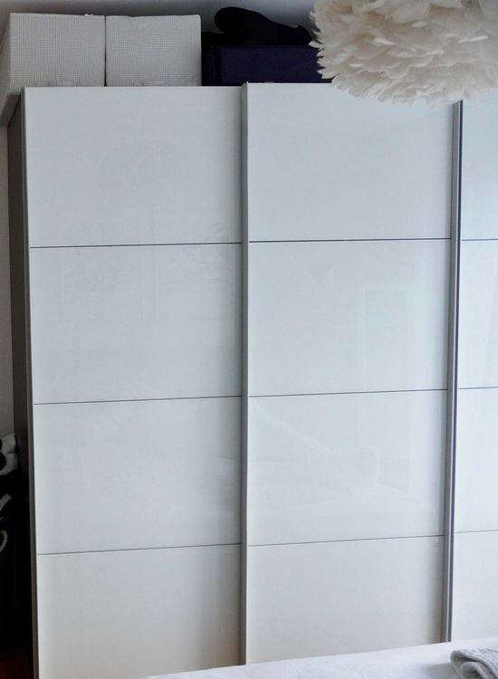 Wandschrank Schiebeturen Weiss Glanz Kaufen Auf Ricardo