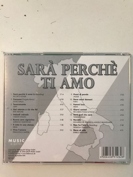 Sara Perche Ti Amo Cd Diverse Lese Kaufen Auf Ricardo Sarà perché ti amo è una canzone portata al successo dai ricchi e poveri scritta da pupo. ricardo