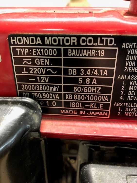 Stromaggregat Honda Ex1000 Kaufen Auf Ricardo