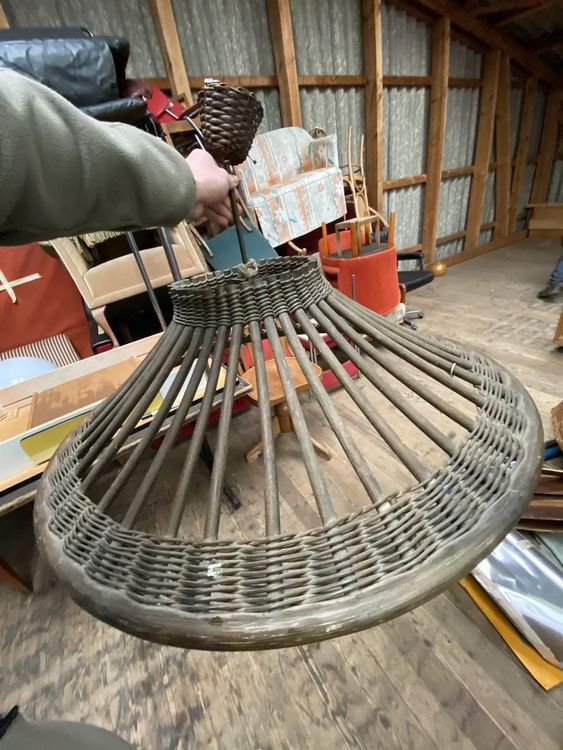 Deckenleuchte Vintage-Industrie-Look: Metall-Hängeleuchte Mit Messing-Optik Für E27 Birnen