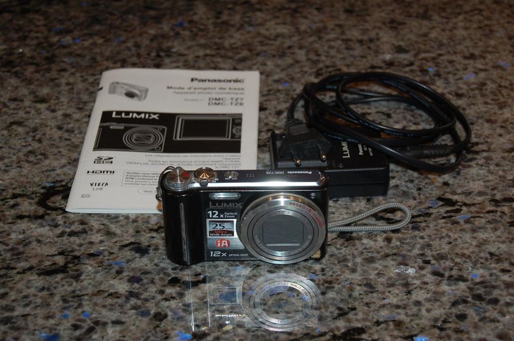Panasonic Lumix DMC-TZ6 – 10.1MP – Zoom 12x – Noir – Avec Boîte Et Chargeur