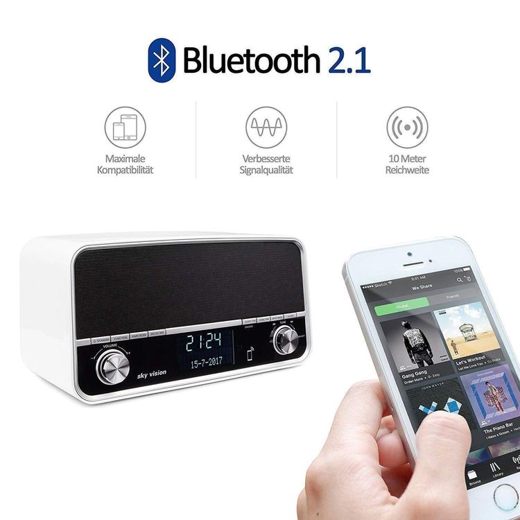 Digitales DAB+ Retro Radio mit Bluetooth Kaufen auf Ricardo