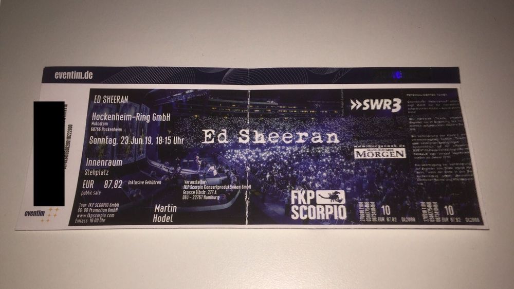 Ticket Ed Sheeran Kaufen auf Ricardo