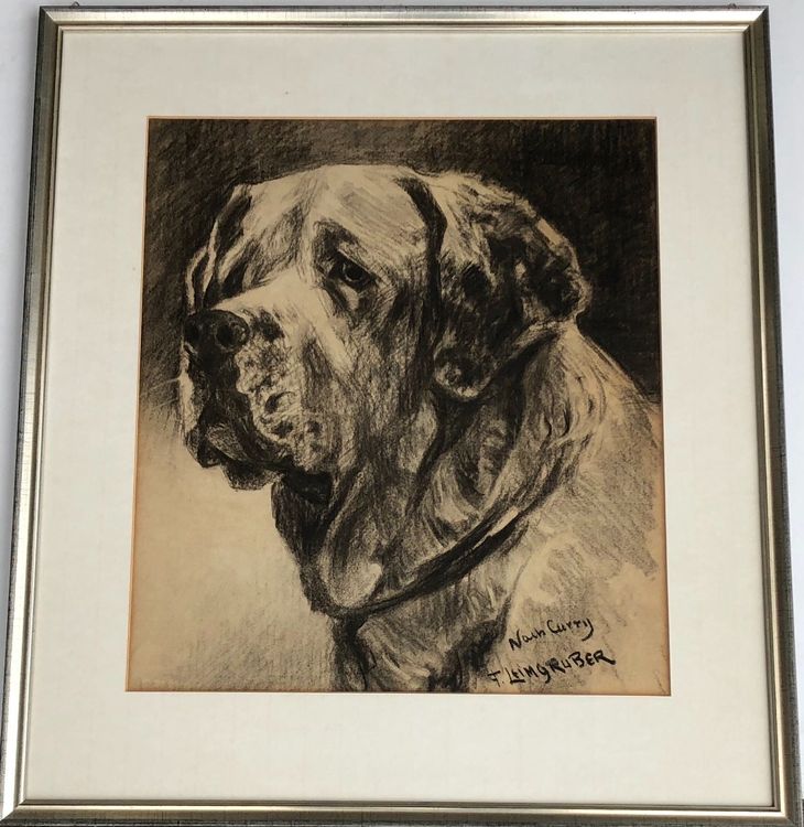 Kohle Zeichnung von einem Hund Signiert kaufen auf Ricardo