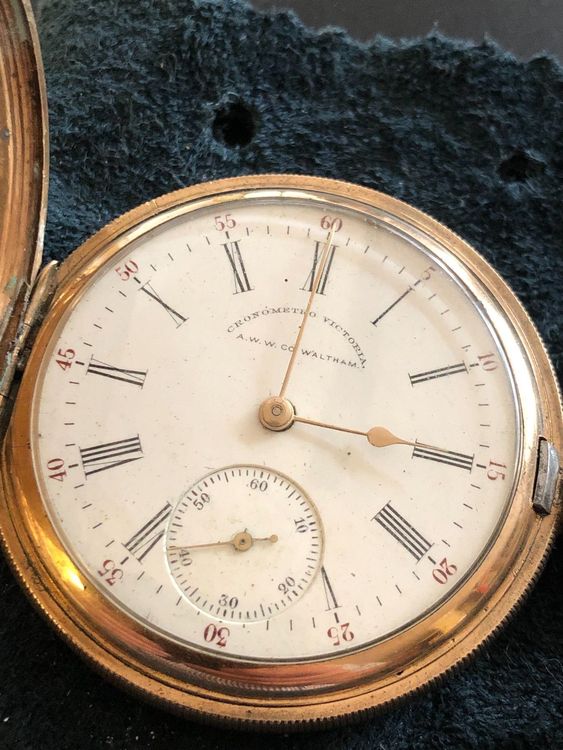 Taschenuhr A.W.W. co. Waltham 14k gold Kaufen auf Ricardo