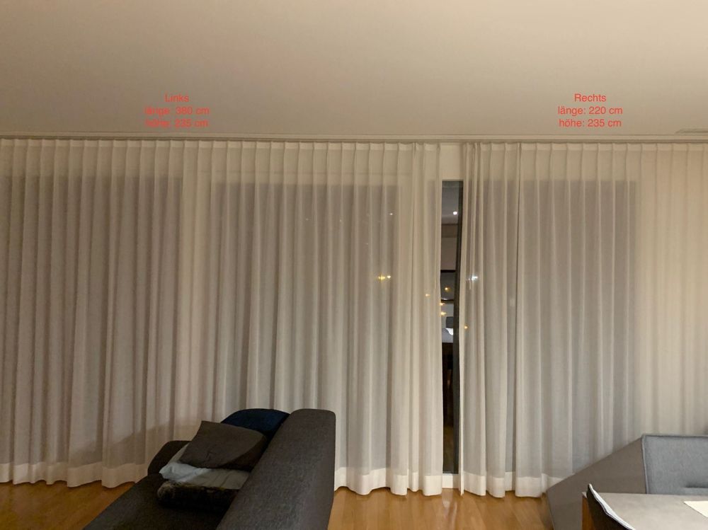 vorhang zu lang