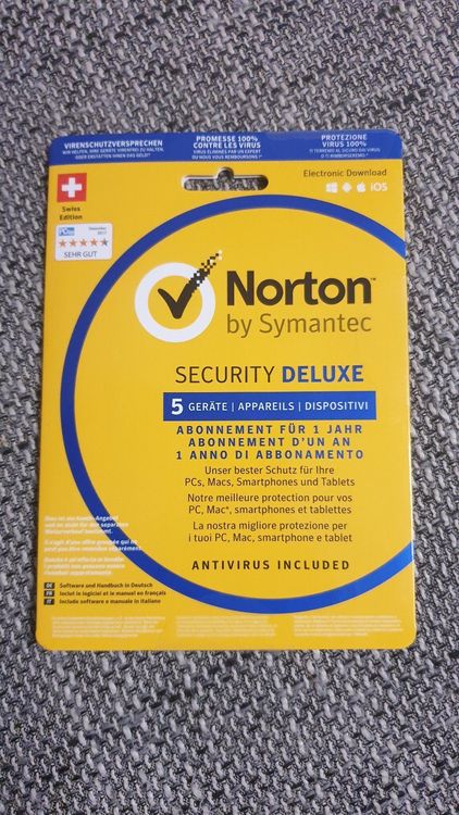 Norton Security Deluxe, 5 Geräte, 1 Jahr | Kaufen auf Ricardo