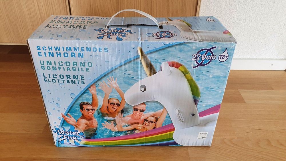 Aufblasbares Einhorn Luftmatratze 270cm | Kaufen auf Ricardo