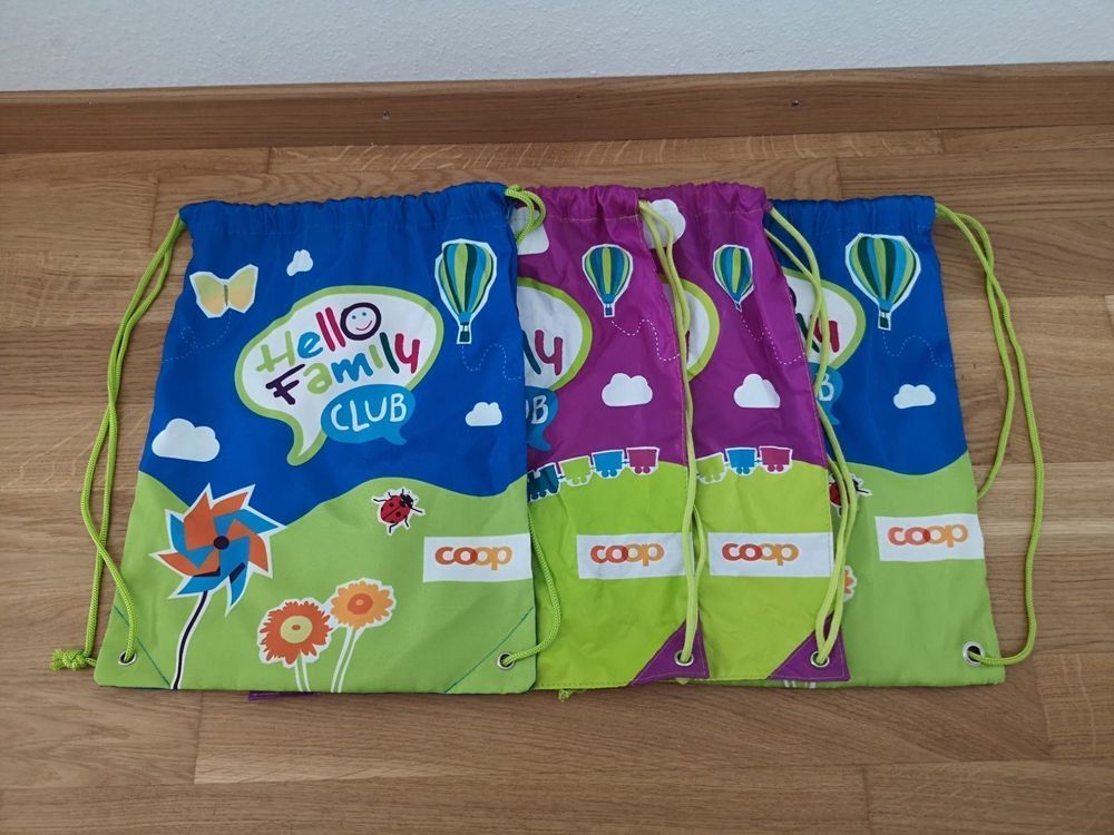 4 KinderTurnsäckli Coop Hello Family Kaufen auf Ricardo