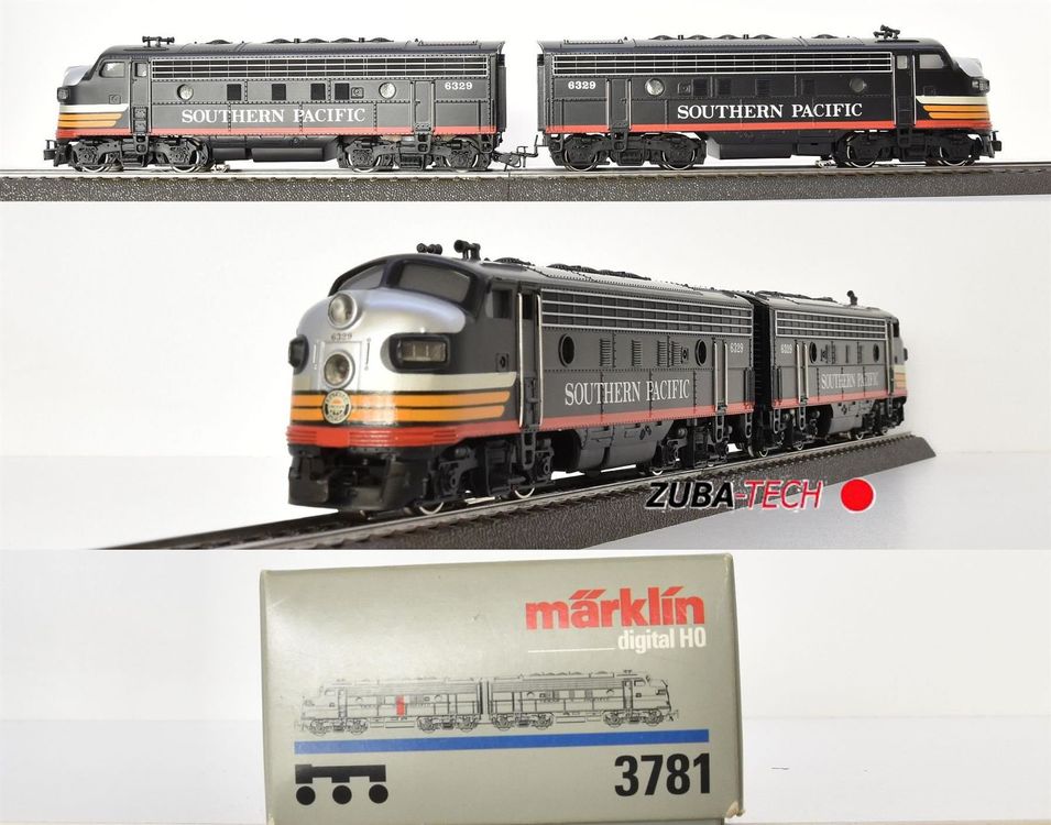 Märklin Diesellokomotive EMD F7 2-teilig SANTA FE Spur H0 (Gebraucht
