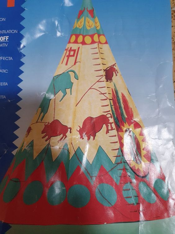 Tipi-Zelt Für Kinder Mit Matte & Kissen – 100x100x150 Cm, Baumwolle, Für Garten & Zimmer