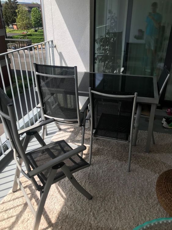 Garten/Balkon Tisch + 4 Stühle | Kaufen auf Ricardo