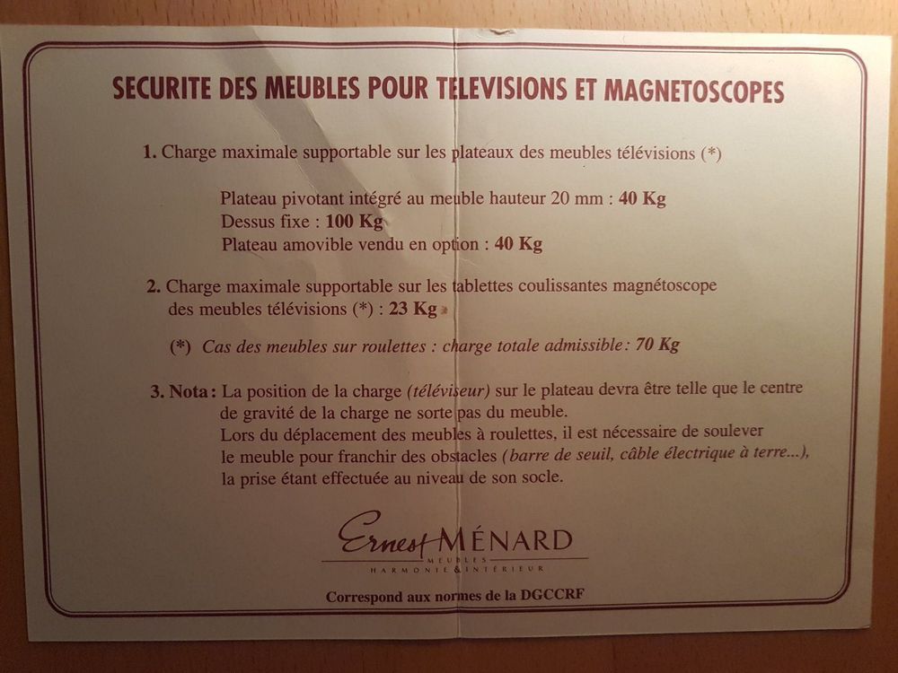 meuble tv en merisier ernest menard acheter sur ricardo