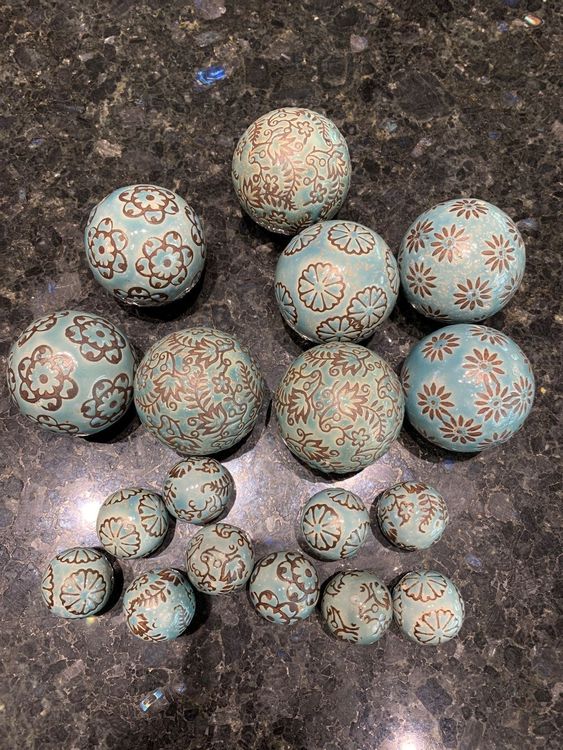 Dekoration Keramikkugel blau kaufen auf Ricardo