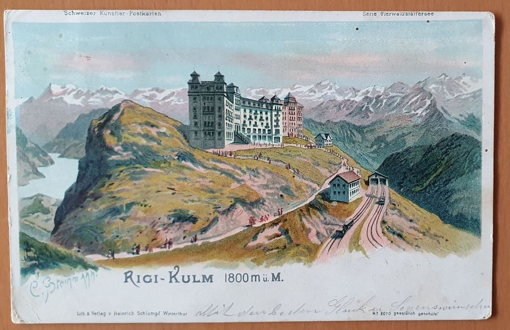 Rigi Kulm 1918 Künstler-Karte Steinmann  Kaufen auf Ricardo