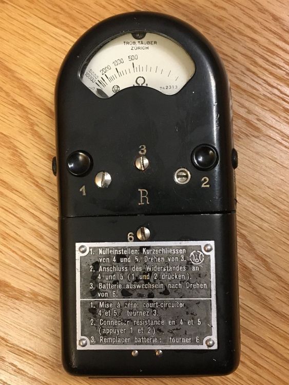Antikes Ohmmeter Trüb Täuber Zürich Kaufen auf Ricardo
