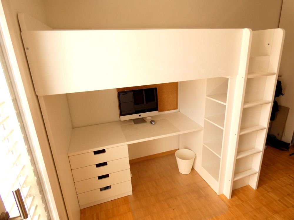Hochbett Stuva Fritids Mit Schrank Pult Kaufen Auf Ricardo