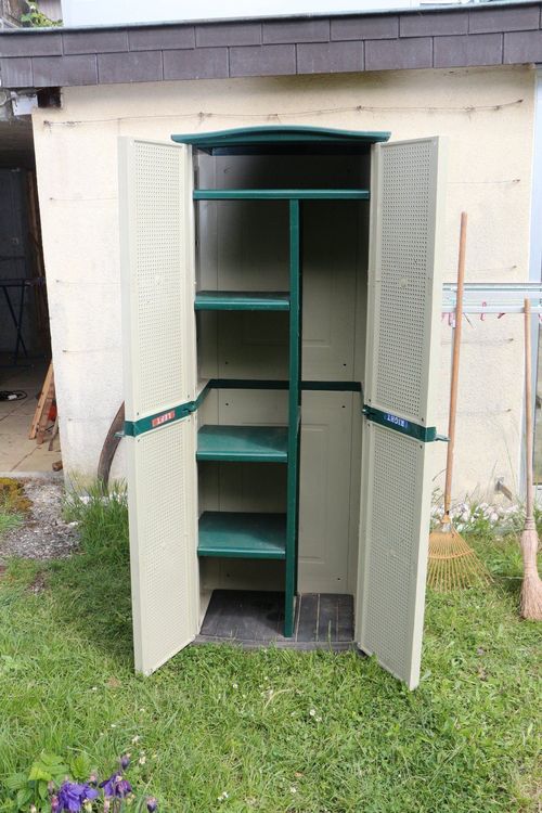 Gartenschrank aus Kunsstoff zweitürig | Kaufen auf Ricardo