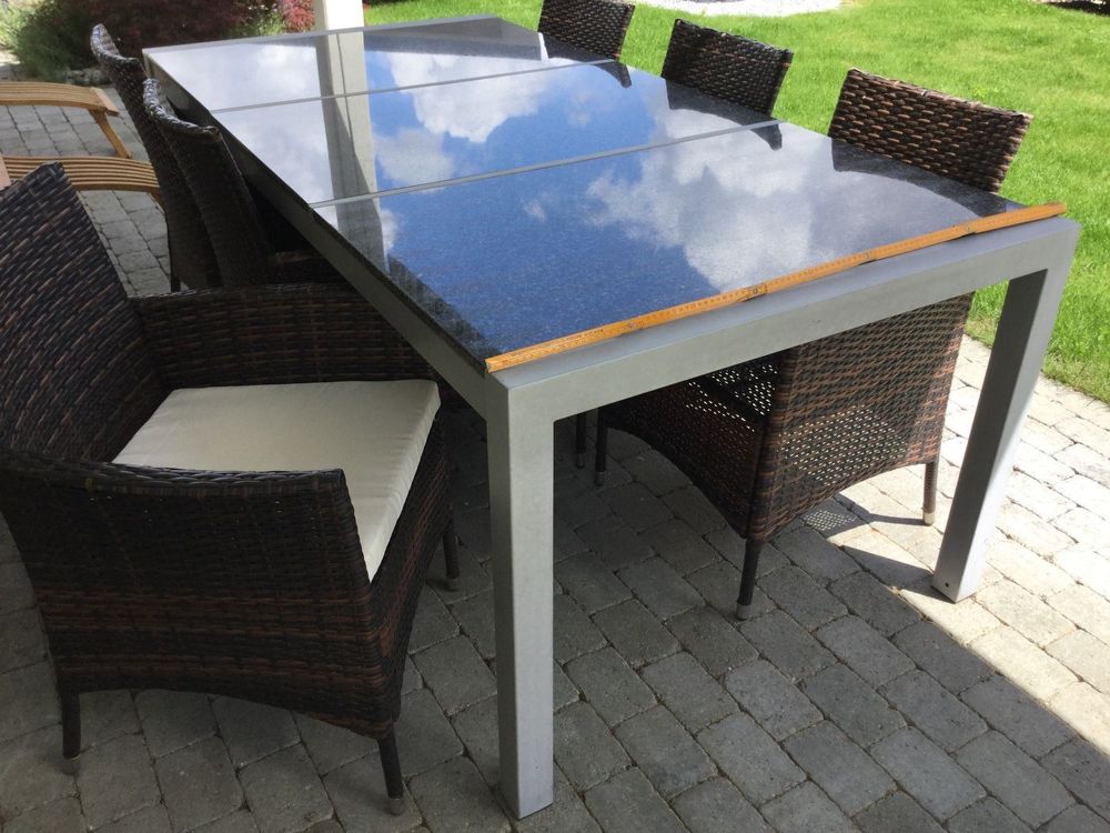 Gartentisch mit Granitplatten 100x200x75 kaufen auf Ricardo