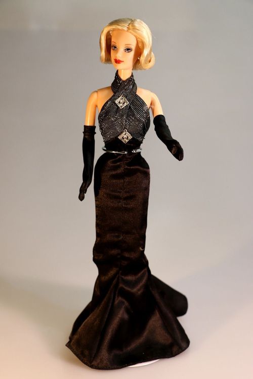 vintage barbie black evening gown