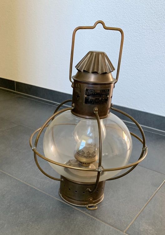 Vintage Petroleumlampe Aus Glas - Antike Öllampe Für Dekoration 11,5x5cm