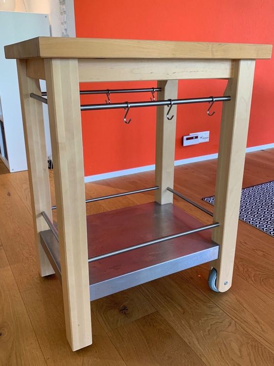 Lamavia Garderobenständer Aus Buche & Metall - Höhenverstellbar Mit 8 Haken