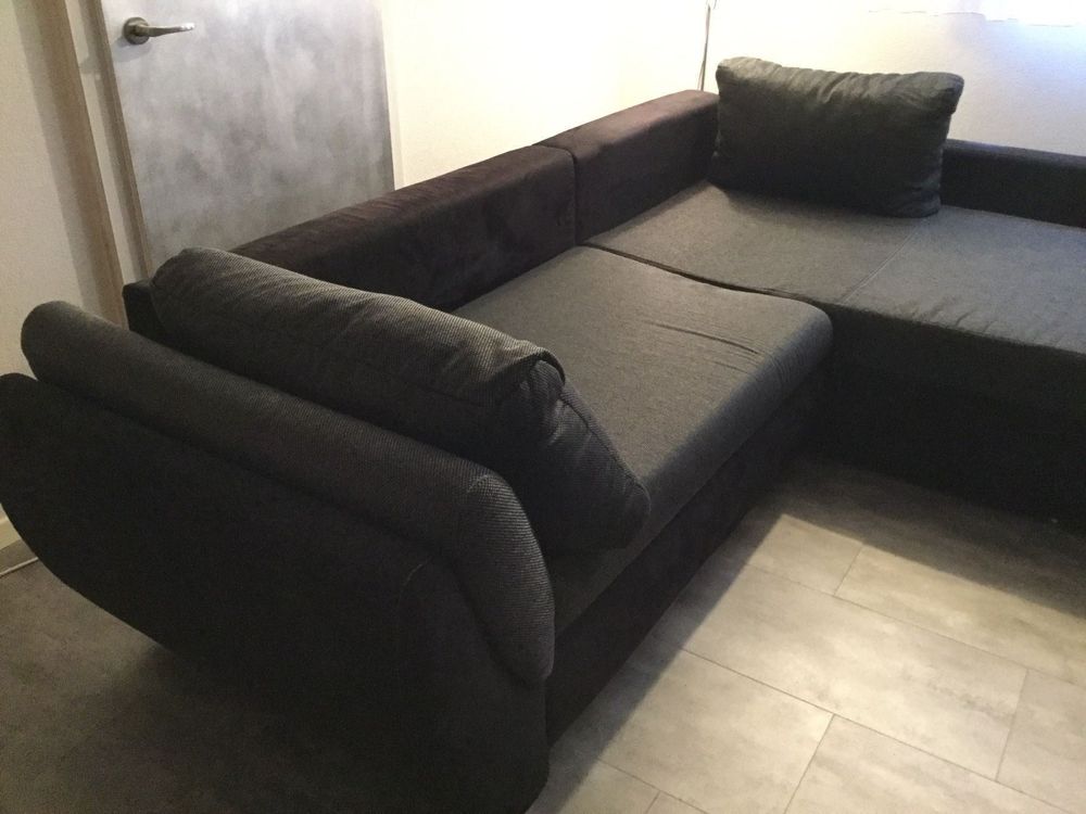 Sofa Couch Ecksofa schwarz grau - Top!! kaufen auf Ricardo