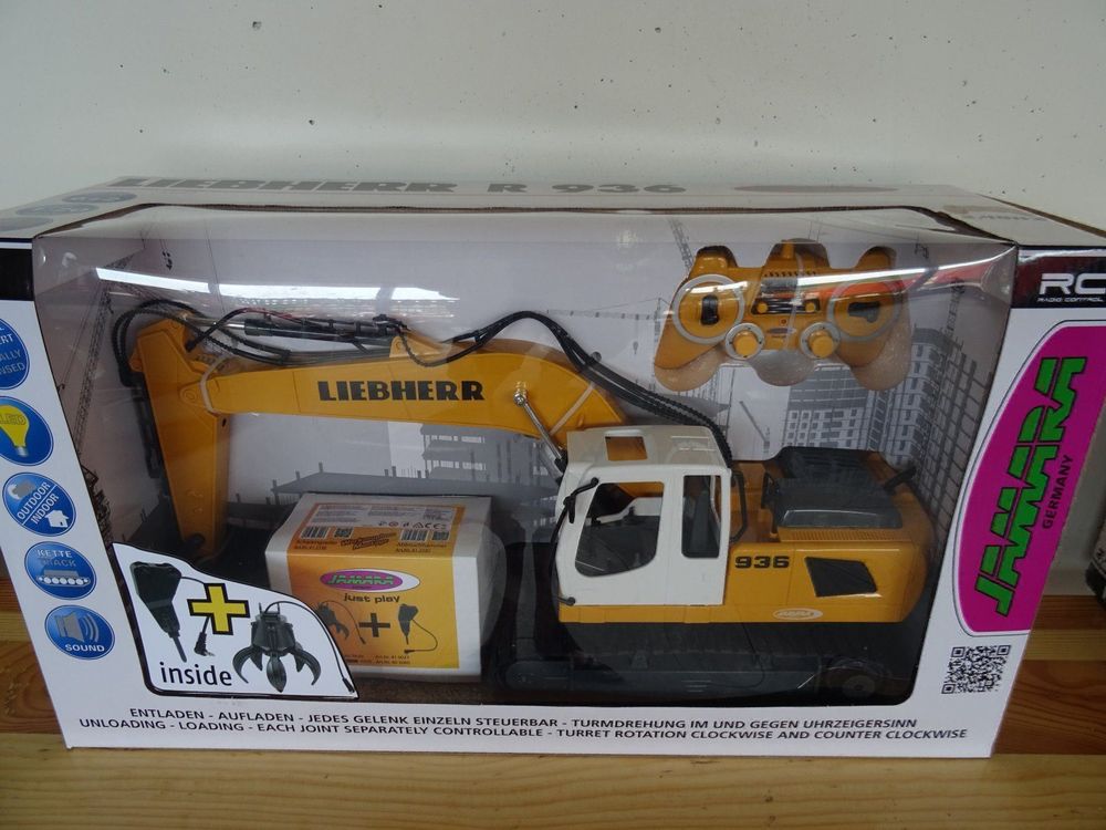 Liebherr-R936-Bagger – Ferngesteuert, 1:20, Metallschaufel, 660° Drehung, Mit Sound