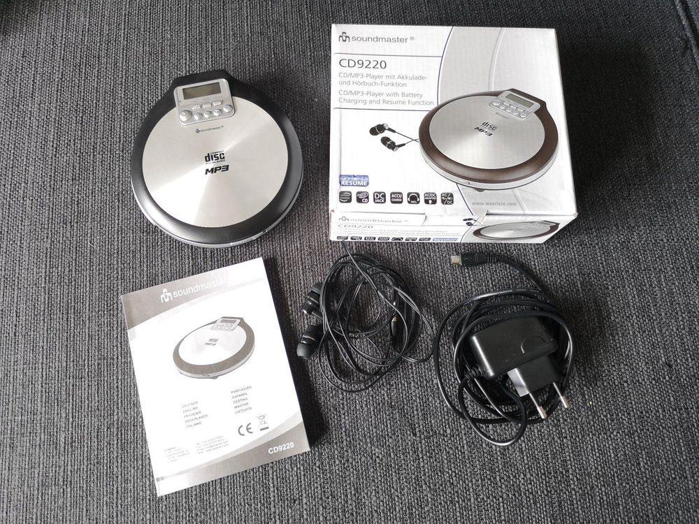 soundmaster CD9220 Tragbarer CD-Player CD CD-R CD-RW MP3 Akku-Ladefunktion 
