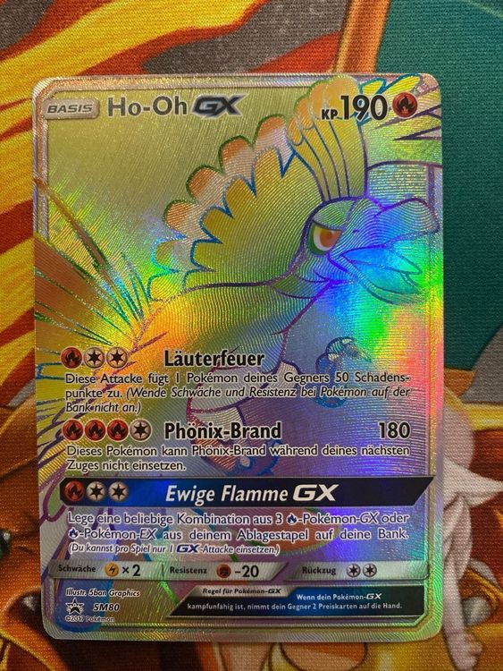 Pokemonkarte HoOh GX Rainbow Acheter sur Ricardo