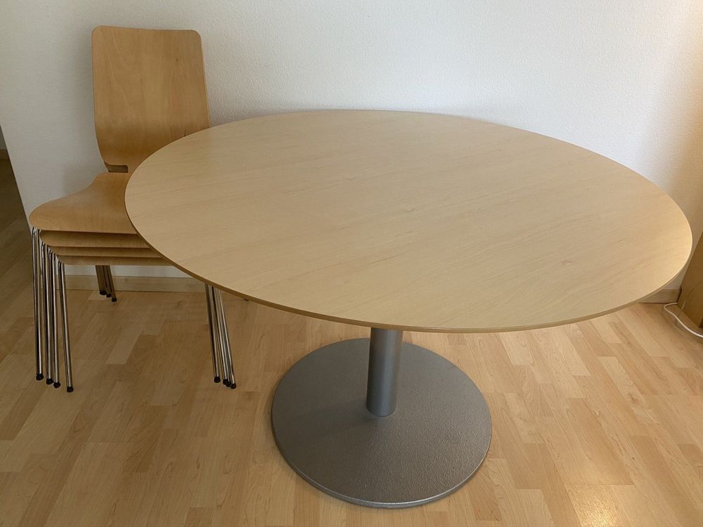 runder Tisch mit sechs Stühlen Kaufen auf Ricardo