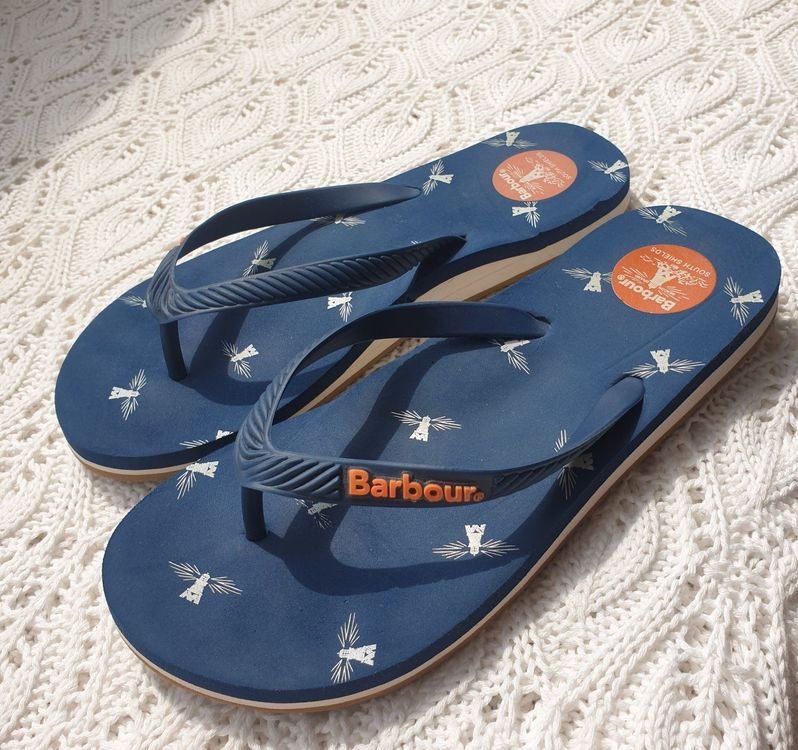 barbour flip flops size 10