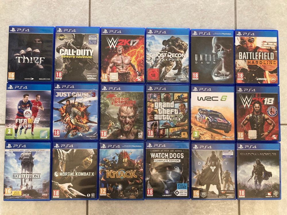 18 x Sony PlayStation 4 (PS4) Spiele | Kaufen auf Ricardo