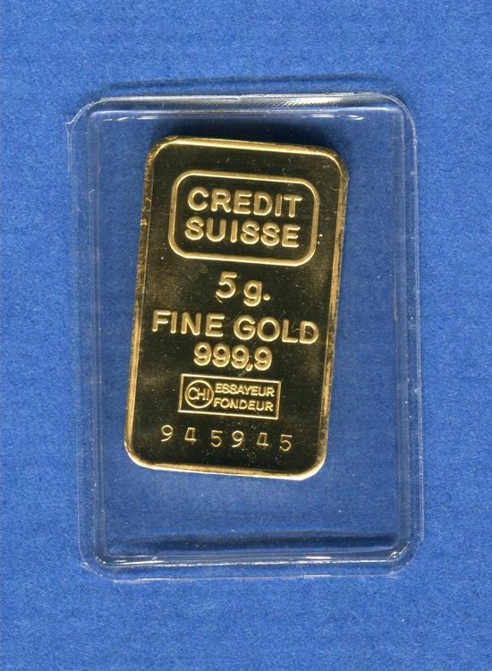 (2604) 5 g. Goldbarren Credit Suisse | Kaufen auf Ricardo