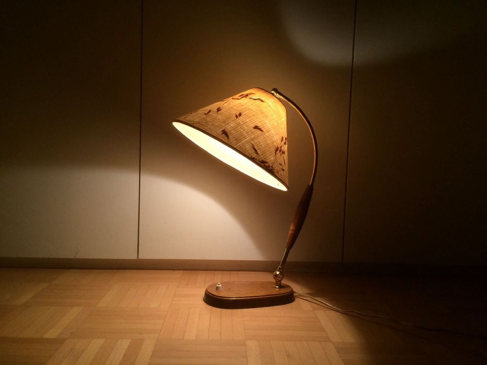 Grosse 50er Messing Tischlampe vintage | Kaufen auf Ricardo