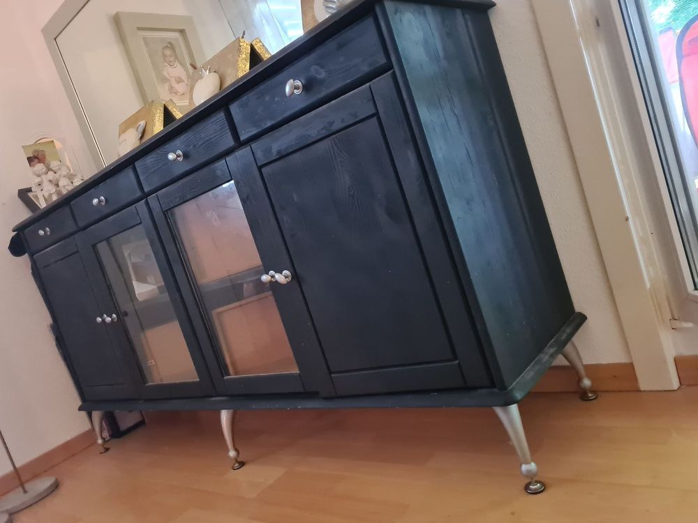 Massivholz Sideboard schwarzbraun kaufen auf Ricardo