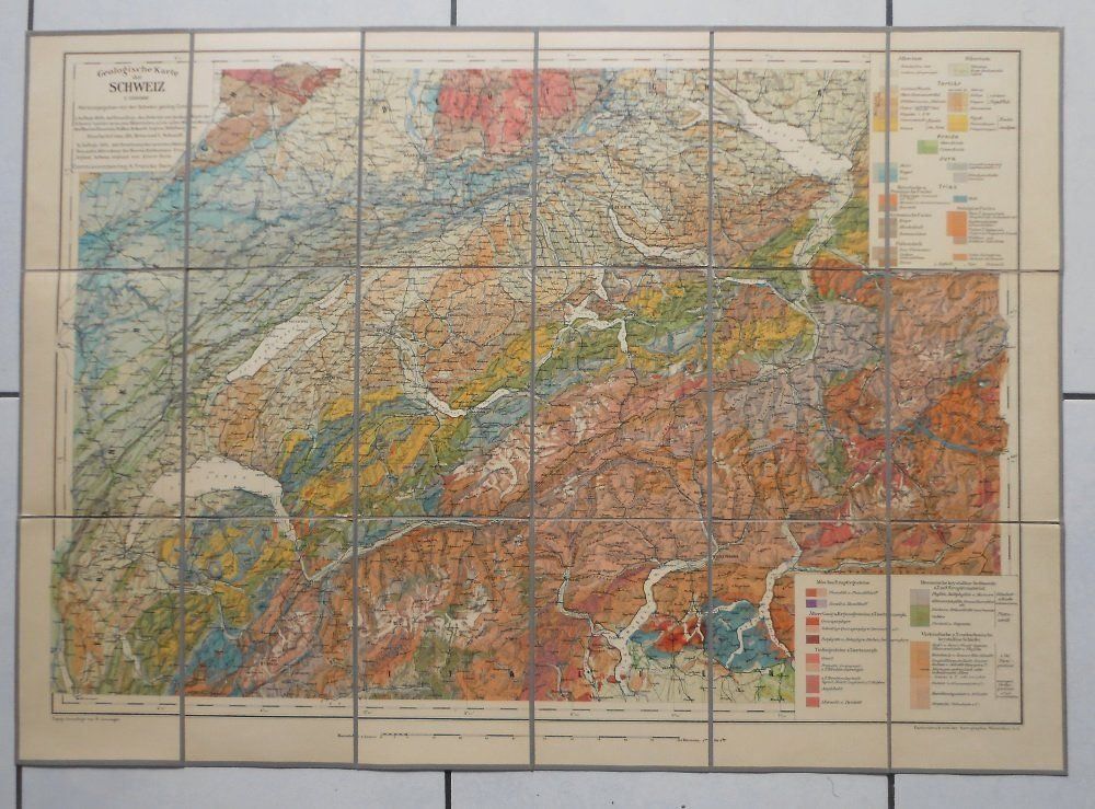 Geologische Karte Der Schweiz 1912 Kaufen Auf Ricardo