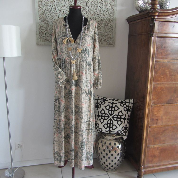 Designer Maxi-Kleid beige sand 38 NP298 kaufen auf Ricardo