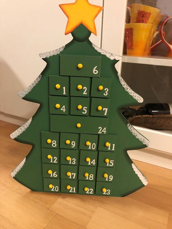 Adventskalender Tannenbaum Holz Kaufen auf Ricardo