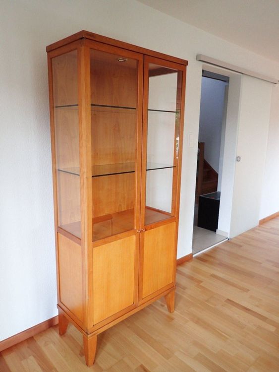 Vitrine - Kirschholz - massiv - | Kaufen auf Ricardo