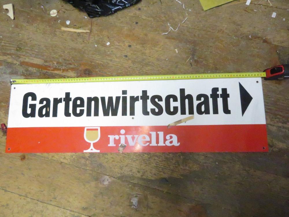 Blechschild Gartenwirtschaft Rivella | Kaufen auf Ricardo