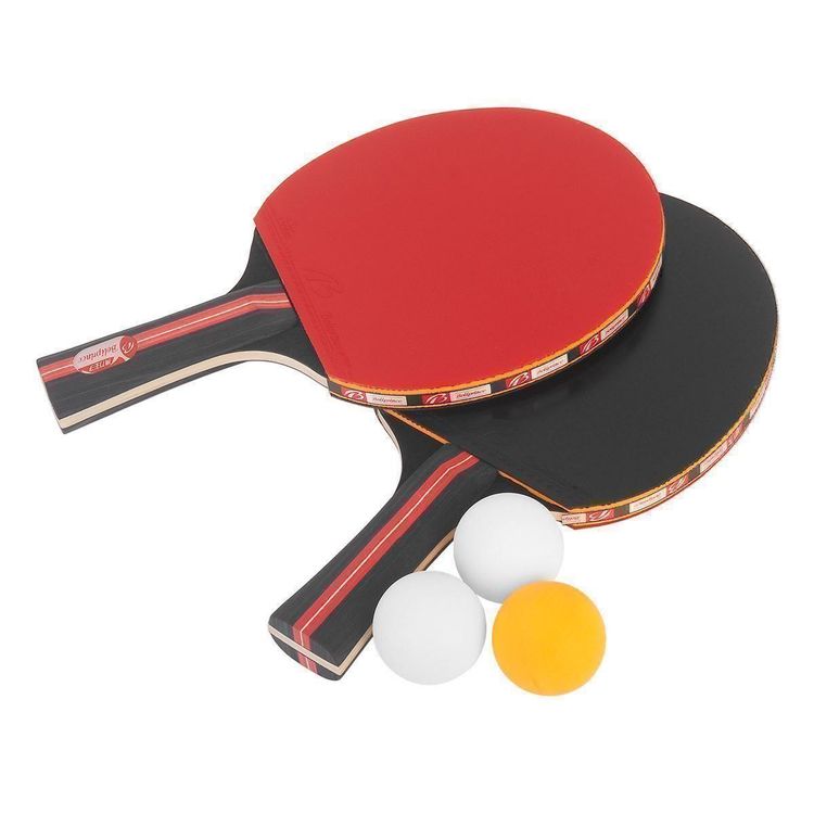 Senston Tischtennisschläger-Set mit Tragetasche Pro Tischtennis-Paddel mit 3 Stern-Ping-Pong-Bällen 2 Spieler Ping-Pong-Spiel 