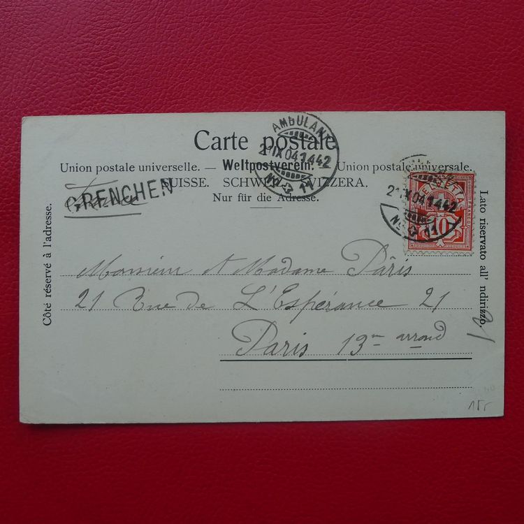 1904, Bahnpost GRENCHEN, tolle Karte | Kaufen auf Ricardo