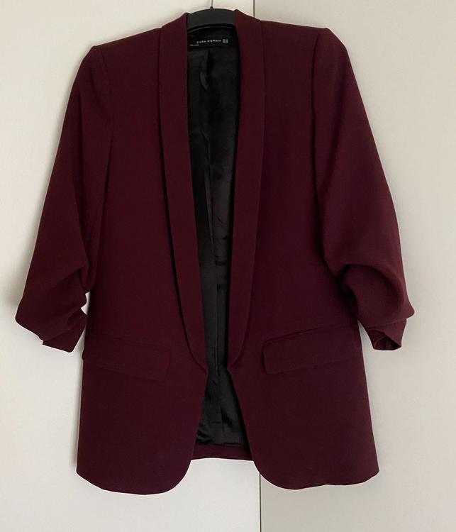 zara blazer bordeaux