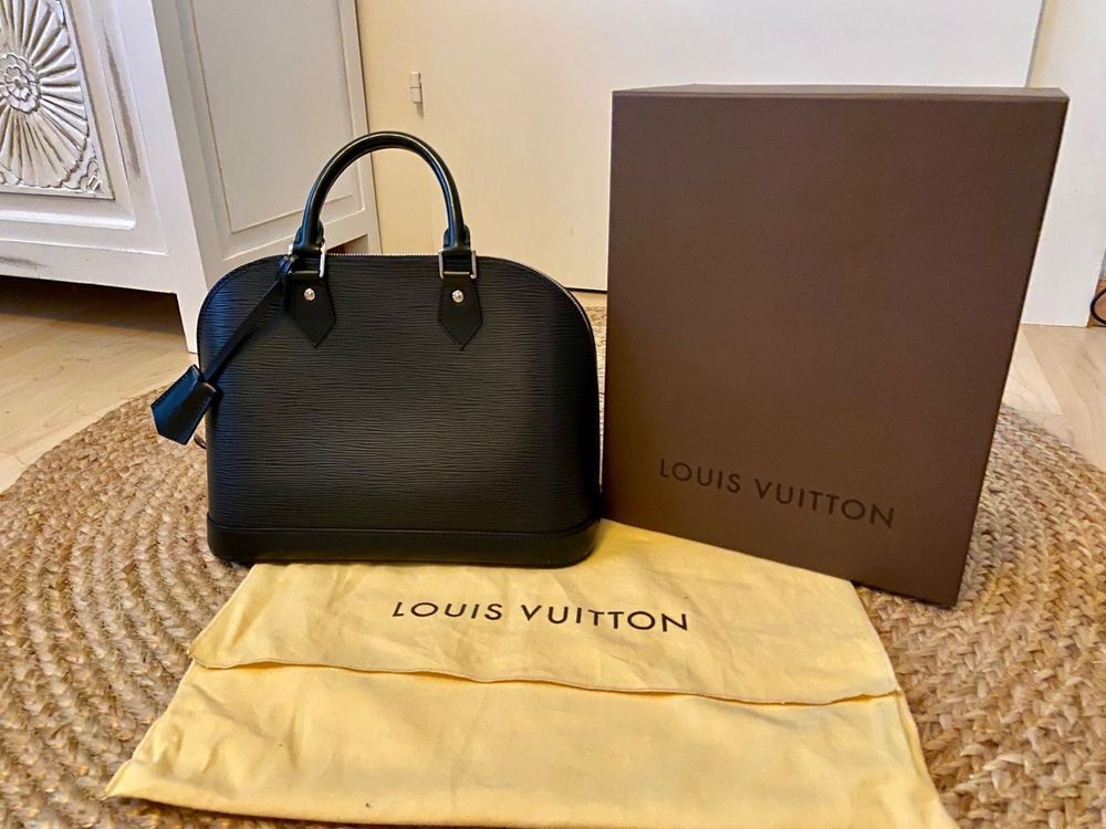 louis vuitton alma pm epi leder schwarz