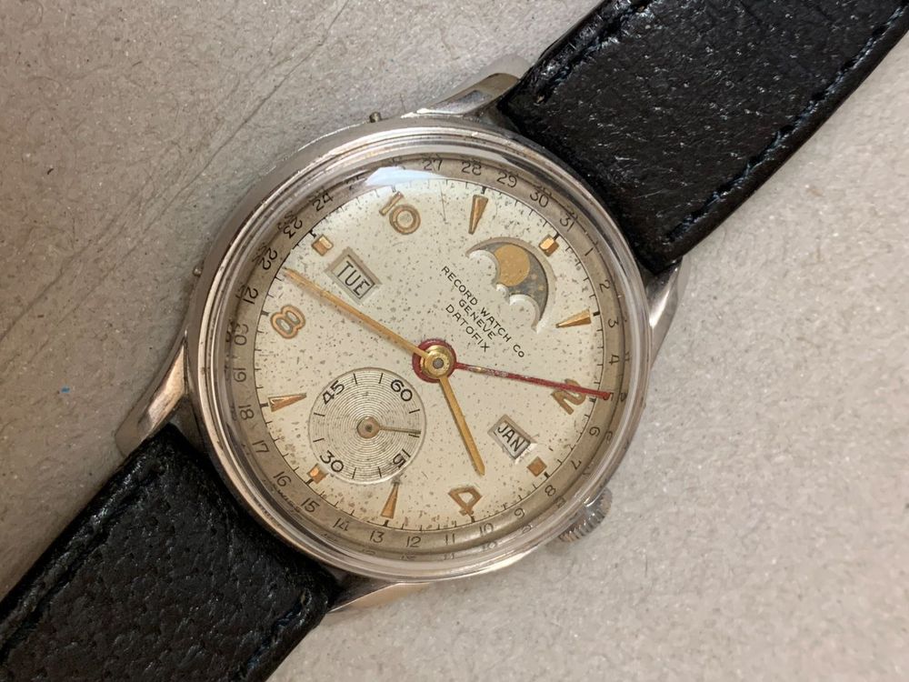 Alte Record Watch Co Datofix Handaufzug Kaufen auf Ricardo