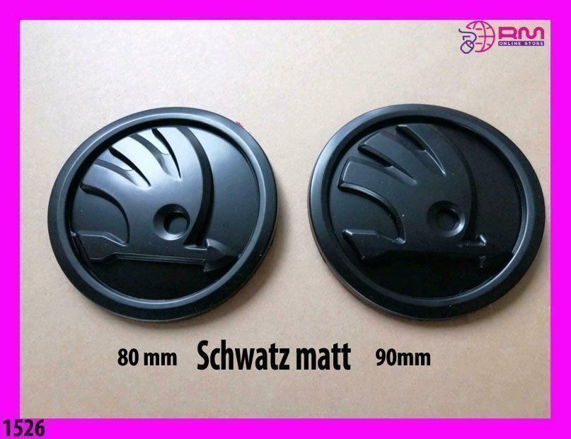 Skoda Emblem schwarz matt 90mm / 80 Kaufen auf Ricardo